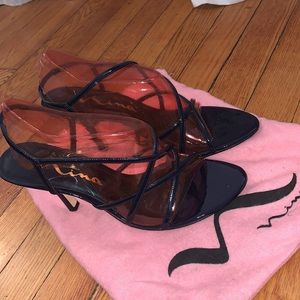 Black/Navy Strappy Heels